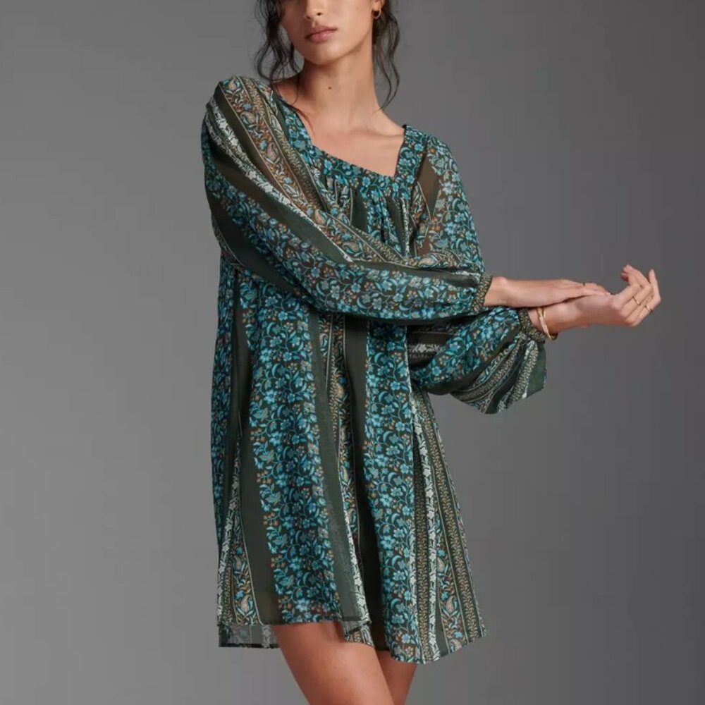 Anthropologie Boho Mini Dress - Size XS - Excellent Condition